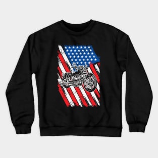 Rev Up Your 4th of July Celebration with Moto-themed Fun Crewneck Sweatshirt